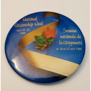 National Citizen Week 1989 Pinback Button Pin